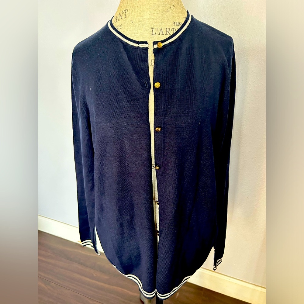 Ralph Lauren silk blend Blue Cardigan size 2X